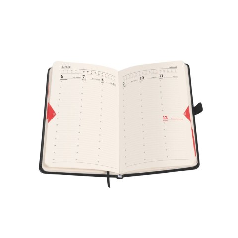 Kalendarz książkowy (terminarz) 2026 MEMOFIX TDW B5 Antra (CZARNY)