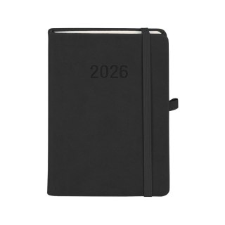 Kalendarz książkowy (terminarz) 2026 MEMOFIX TDW B6 Antra (CZARNY)