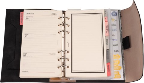 Organizer NABUK MEMOFIX CZARNY [mm:] 145x100 Antra (B6)