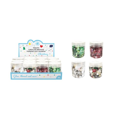 Cekiny CHRISTMAS 30G mix 30g Interdruk