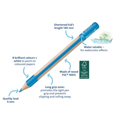 Kredki ołówkowe Griffix 12 kol. Pelikan (400198414)