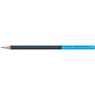Ołówek Grip 2001 Two Tone czarny/niebieski HB Faber Castell (517010FC)