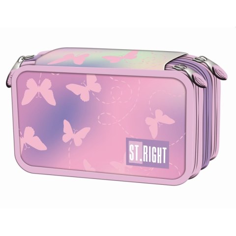 Piórnik PINK BUTTERFLIES pc-05 St.Right (z wyposażnieniem)
