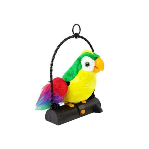 Pluszak interaktywny Papuga Pleciuga Ptaszek Powtarza Słowa Zielona Lean (7320)