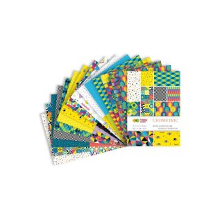 Zeszyt papierów kolorowych Z motywami geometrycznymi Happy Color (HA 3808 2030-E)