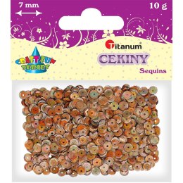 Cekiny Titanum Craft-Fun Series Okrągłe perłowe brązowe