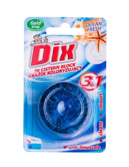 Kostka krążek do spłuczki WC koloryzujący barwiący wodę Morski DIX 50g