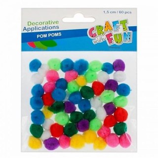 Pompony mix 60 szt Craft with Fun (411442)