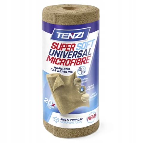 TENZI Ściereczki z mikrofibry na rolce BRĄZOWE - 20 szt. - 35x35cm