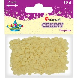 Cekiny Titanum Craft-Fun Series Okrągłe matowe kremowe