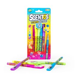 Długopis żelowy pachnące, żelowe neonowe, 5 szt. wkład mix Dumel (ST60916)