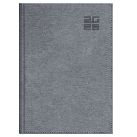 Kalendarz książkowy (terminarz) SREBRNY aluminium TYGODNIOWY Z NOTESEM B5 (237 B5TNB)