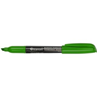 Marker permanentny wkład zielony 1,0-4,2mm ścięta końcówka Titanum (PY1002-GY)