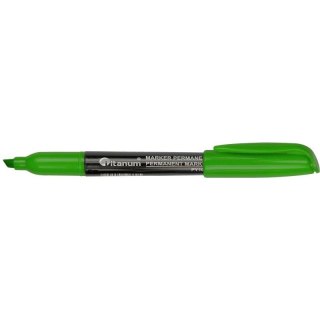 Marker permanentny wkład zielony 1,0-4,2mm ścięta końcówka Titanum (PY1002-GY)