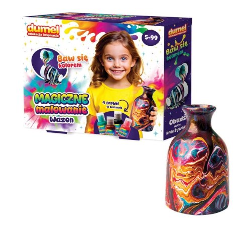 Zestaw kreatywny dla dzieci MAGICZNE MALOWANIE - WAZON Dumel (DD30621)