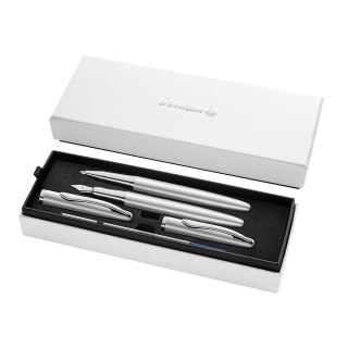 Zestaw piśmienniczy Jazz Noble Elegance silver pióro wieczne + pióro kulkowe Pelikan (400197476)