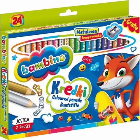 Kredki ołówkowe BAMBINO 24 kol. St.Majewski