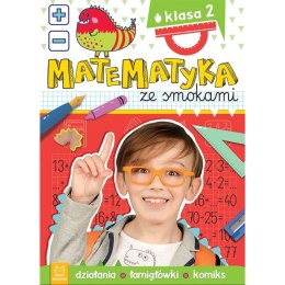 Książeczka edukacyjna Aksjomat Matematyka ze smokami. Klasa 2. Działania, łamigłówki, komiks