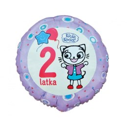 Balon foliowy 2 latka , Kicia Kocia 18cal Godan (FG-OKK2)