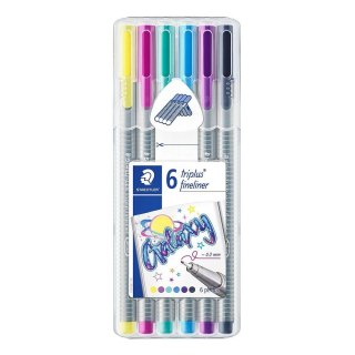 Cienkopis pastelowa wkład mix 0,3mm 6kol. Staedtler (S 334 SB6CS11)