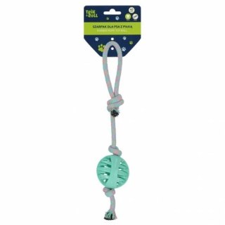 Gadżet Zabawka dla psa Szarpak 40 cm z piłką zielony Trik Roll (560884)