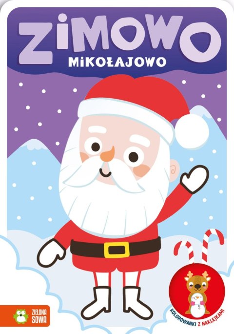 Książka dla dzieci Zimowo reniferowo. Kolorowanki z naklejkami Aksjomat