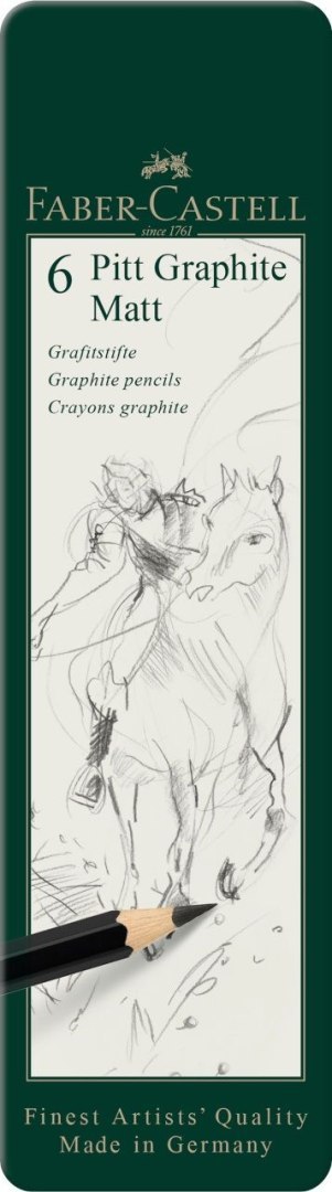 Ołówek artystyczny Pitt Graphite Matt 6 szt (różne) Faber Castell (115207 FC)