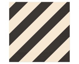 Serwetki paski czarno beżowe czarny papier [mm:] 330x330 Godan (PG-SPA3)