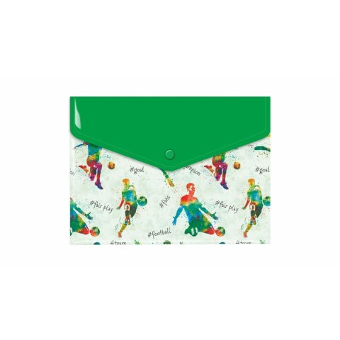Teczka plastikowa na guzik nadruk Football A5 mix Biurfol (TKN-10-03)