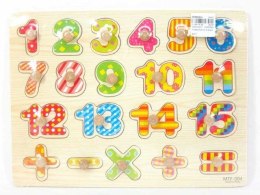 Układanka puzzle drewniane cyferki Bigtoys (BPUZ5325)