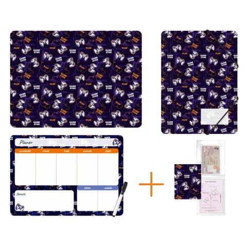 Zestaw szkolny GAMEPAD 4 el. Biurfol (KPL-NADRUK-01-33)