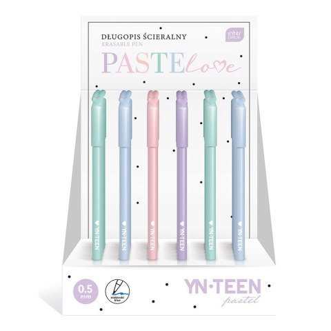 Długopis wymazywalny pastelowe wkład niebieski 0,5mm Noster (5902277295293)