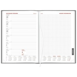 Kalendarz książkowy (terminarz) GRANATOWY aluminium TYGODNIOWY Z NOTESEM B5 (237 B5TNB)