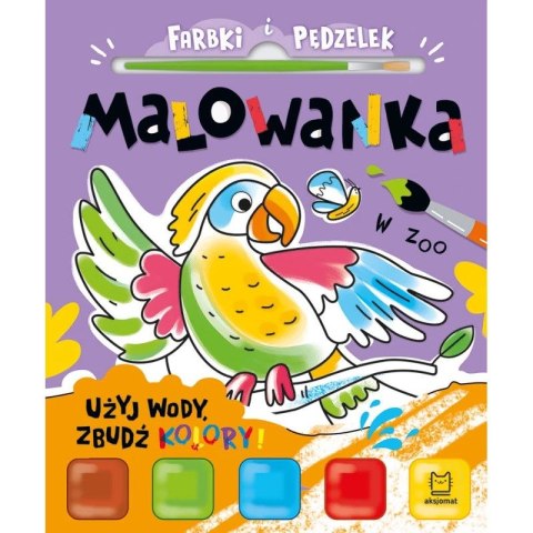 Książka dla dzieci Użyj wody, zbudź kolory! W zoo Aksjomat