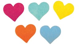 Naklejka (nalepka) Craft-Fun Series filcowe serca Titanum (5007B)