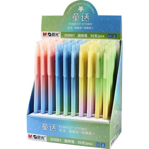 Długopis Rainbow wkład niebieski 0,5mm M&G (ABPH3001)