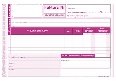 Druk offsetowy faktura A5 80k. Michalczyk i Prokop (109-3E)