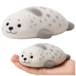 Gniotek Silikonowy Foka Z Sierścią Miękka Do Ugniatania Szara 12 cm Best Way (27274)