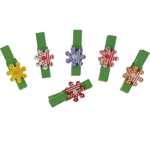 Ozdoba drewniana Craft-Fun Series klamerki kwiatki Titanum (C704)