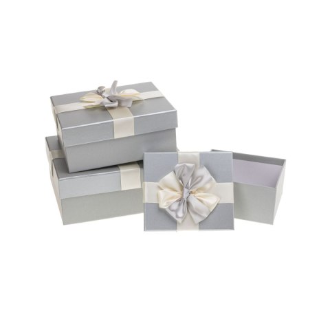 Pudełko na prezent Rozette (PUG-25160-PR SILVER set 3 pcs)