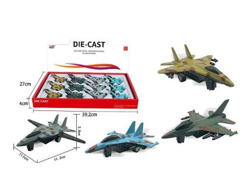 Samolot myśliwiec metalowy 11,5cm Bigtoys (BSAM8833)