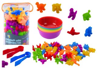 Zabawka edukacyjna Zestaw Sorter Edukacyjny Nauka Kolorów Liczenia Dinozaury 48 El Lean (20409)