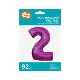 Balon foliowy cyfra 7 srebrny 35 cm 45cal Godan (FG-C35S7)