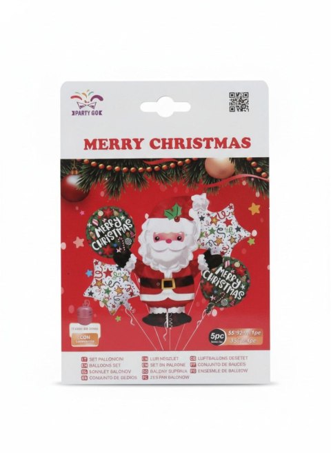 Balon foliowy zestaw balonów świątecznych 5 szt. Bemag (BV0293)