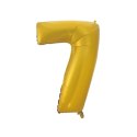 Balon foliowy złoty matowy cyfra 7 45 cali 45cal Godan (hs-c45zm7)