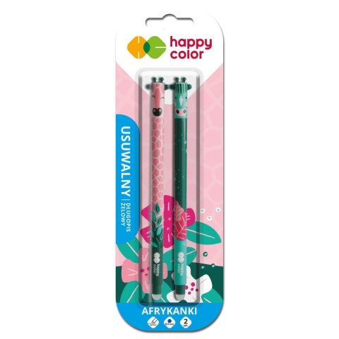Długopis wymazywalny Afrykańskie wkład niebieski 0,5mm Happy Color (HA 4120 01AF-3)