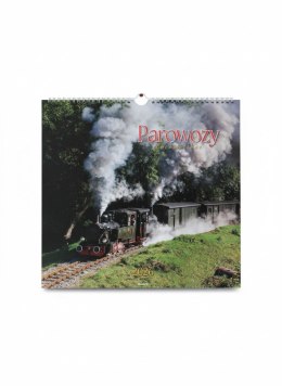 Kalendarz ścienny Parowozy wieloplanszowy 330mm x 330mm Avanti (KD-36)