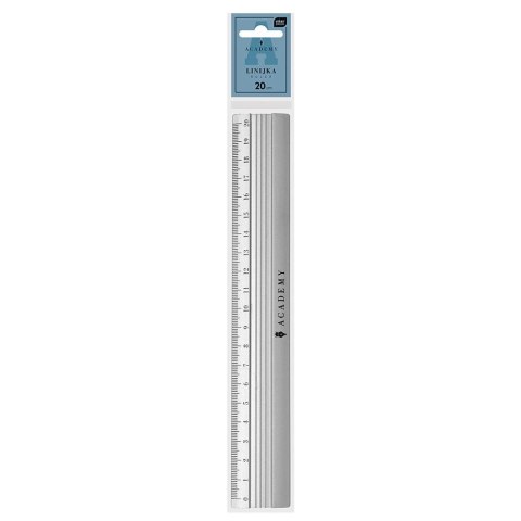 Linijka plastik ACADEMY 20cm Interdruk