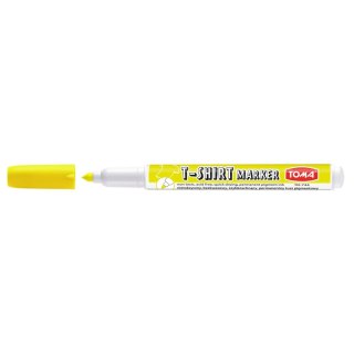 Marker specjalistyczny żółty T-SHIRT wkład żółty 1-4mm okrągła końcówka Toma (TO 744)
