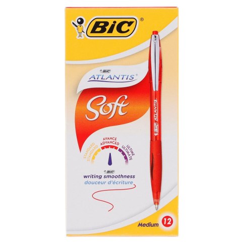 Długopis Atlantis Długopis 9051342 wkład czerwony Bic (czerwony)